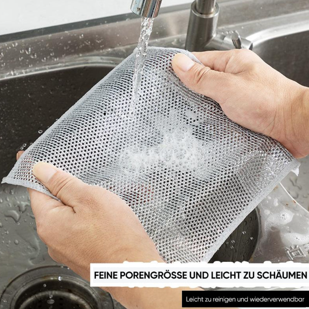 Cleany™ - Mehrzweck-Geschirrspüllappen aus Draht für Nass und Trocken