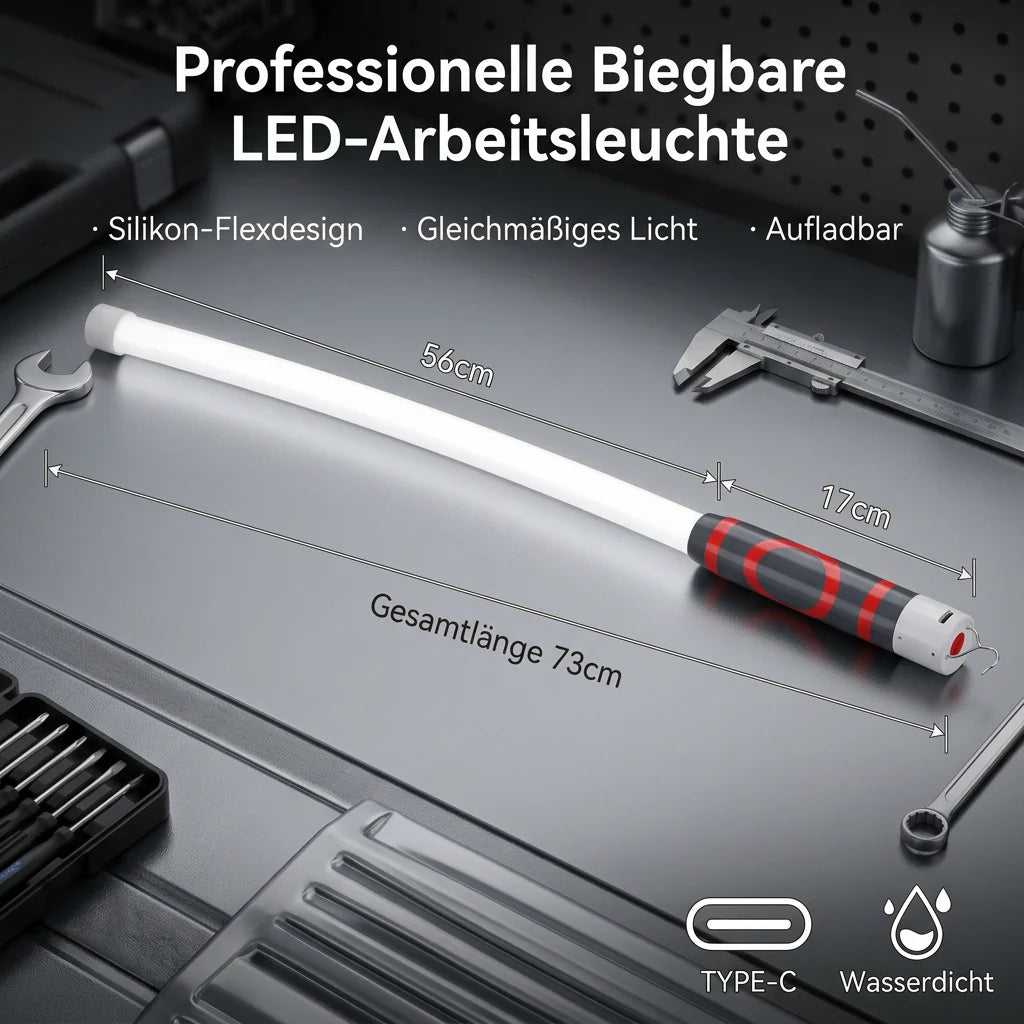 FlexiBeam™ – Die biegbare LED-Arbeitsleuchte mit Magnet- & Hakenfunktion