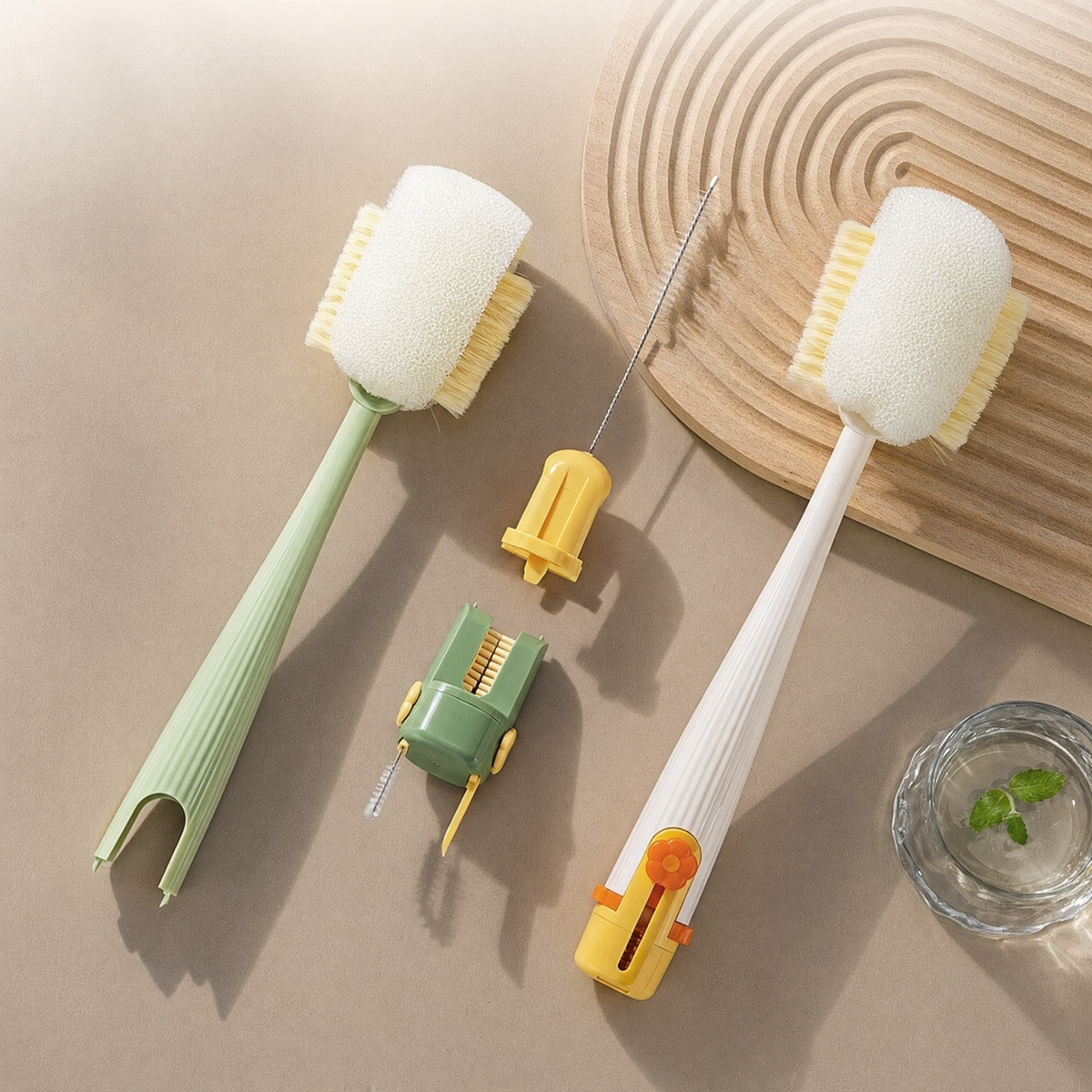 SparkleBrush™ – Die multifunktionale 5-in-1 Becher- & Flaschenbürste