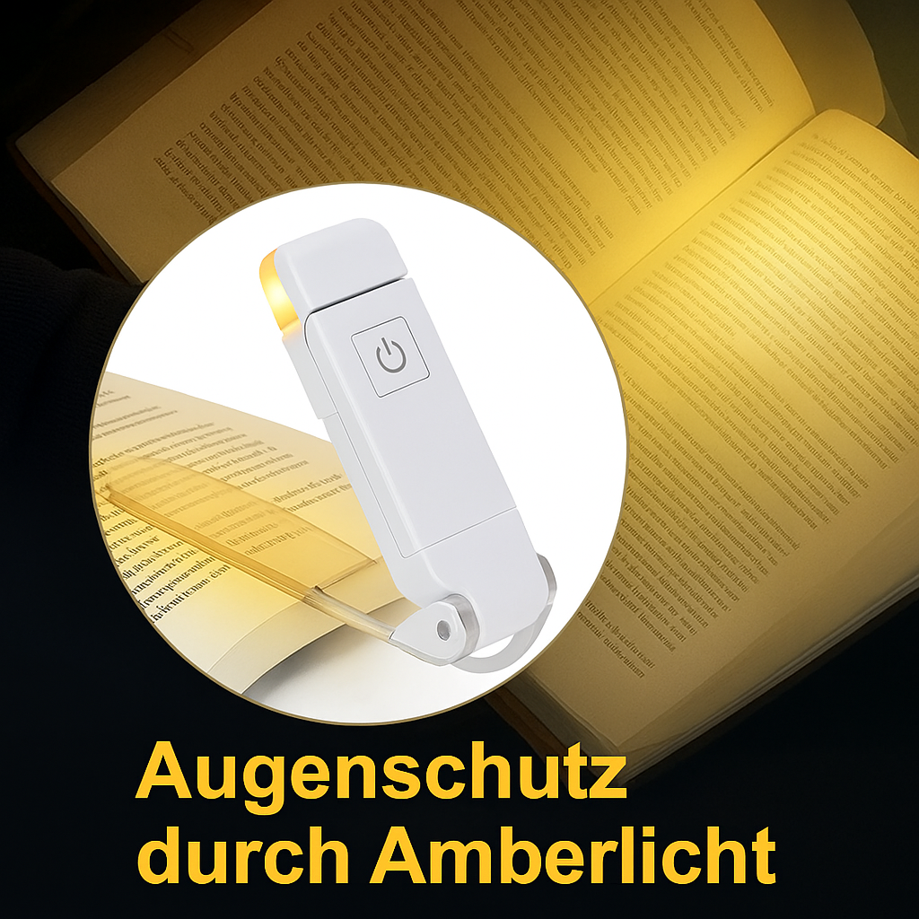 AmberGlow™ – Faltbare LED-Leselampe mit USB-Ladung