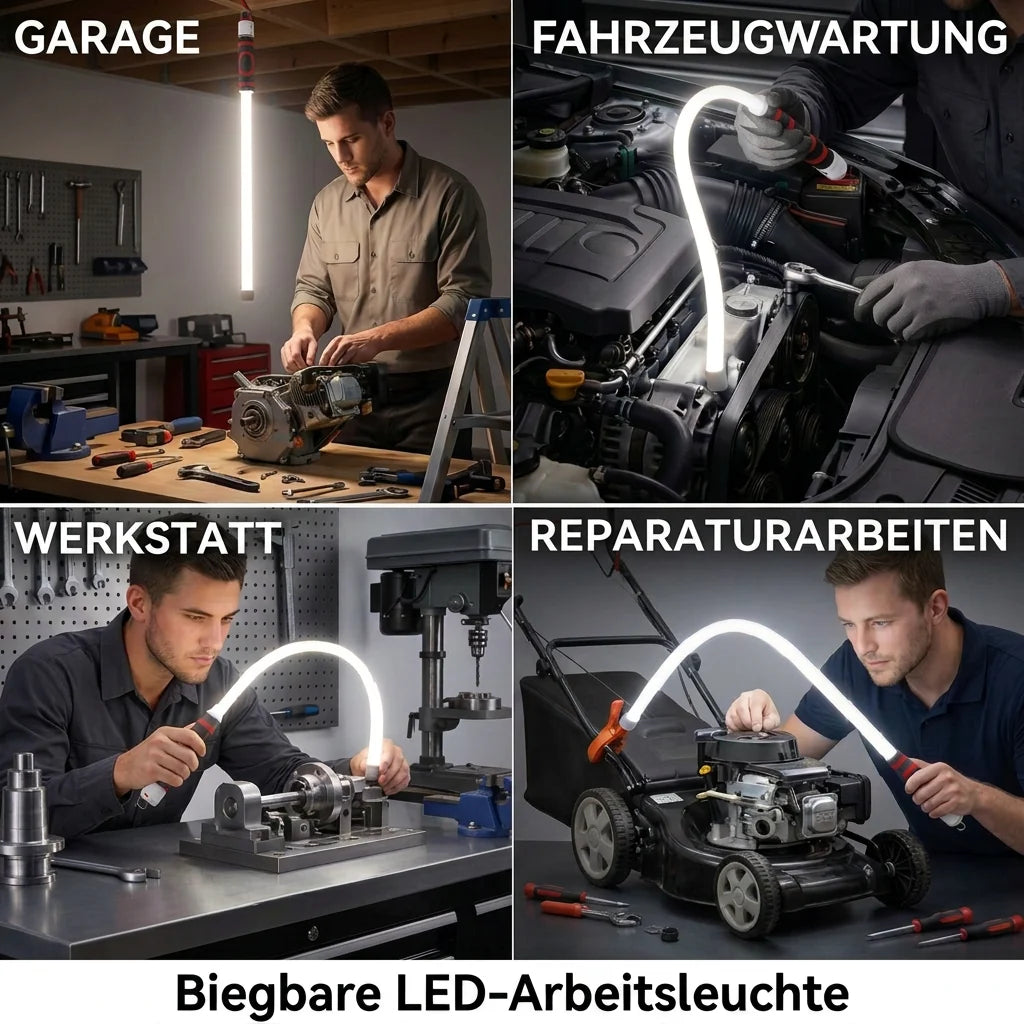 FlexiBeam™ – Die biegbare LED-Arbeitsleuchte mit Magnet- & Hakenfunktion