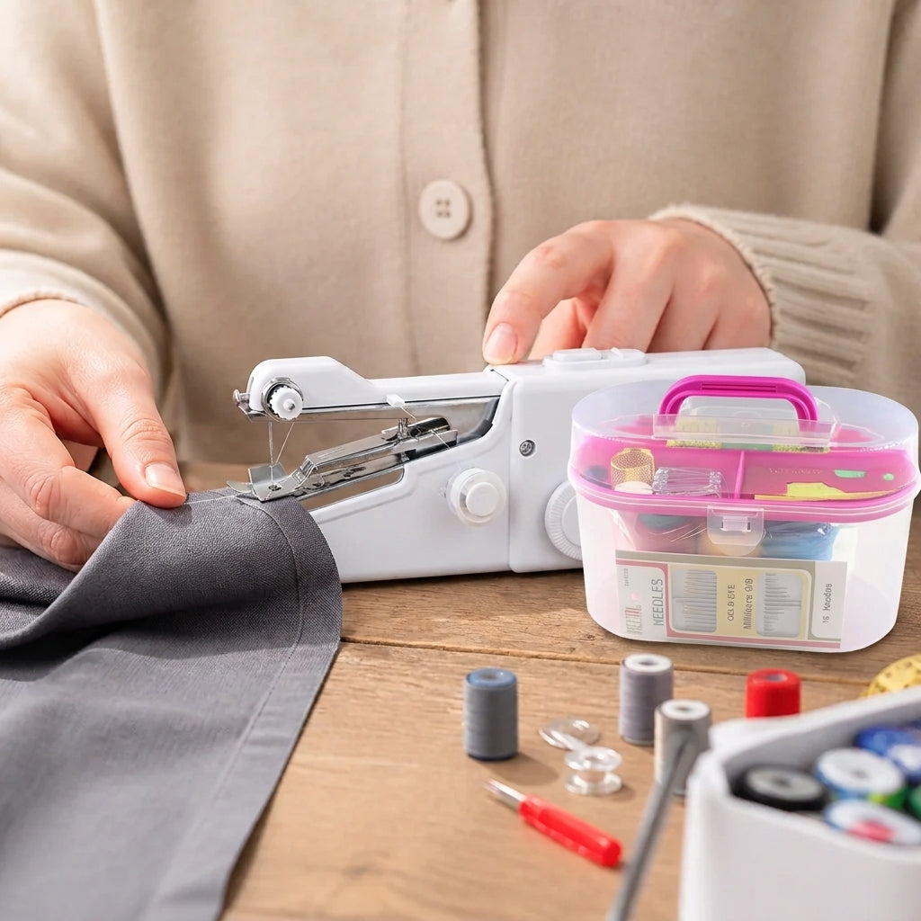 Stitchy™ – Die tragbare Mini-Nähmaschine für schnelle Reparaturen