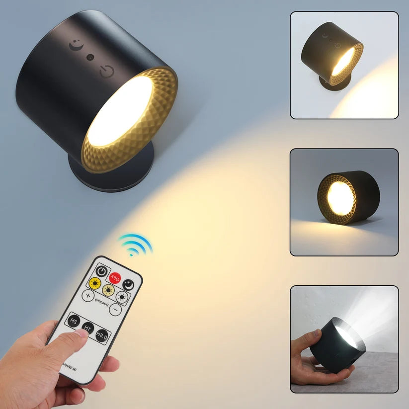 LumiGrid™ – Die 360° drehbare Akku-LED-Wandleuchte