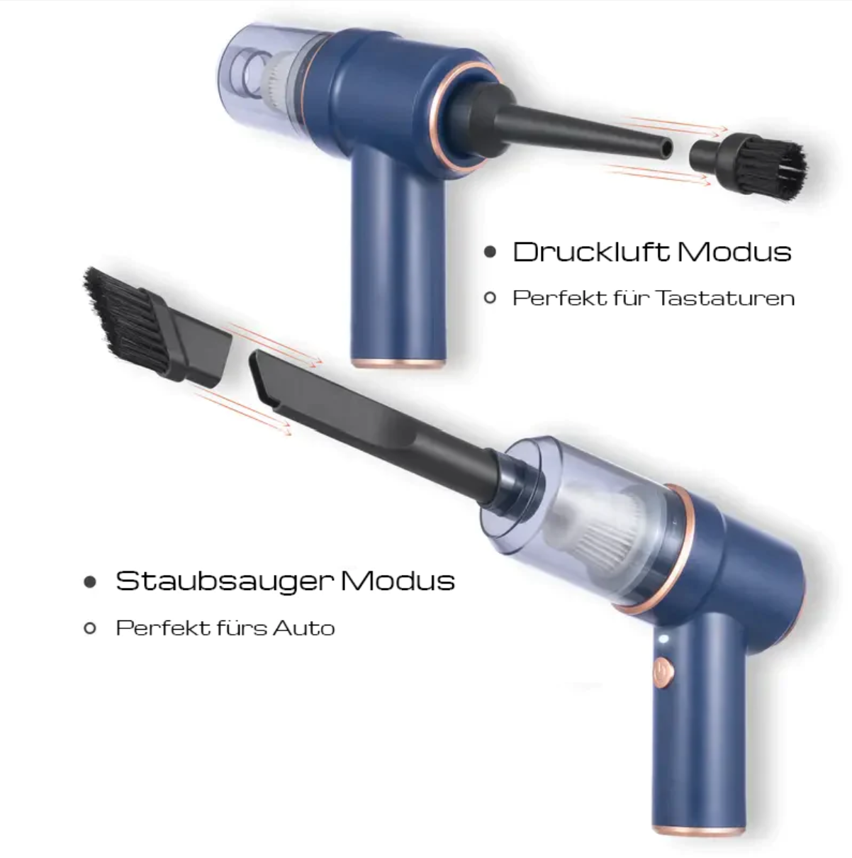 TurboCleaner - 2in1 Staubsauger und Druckluftpistole