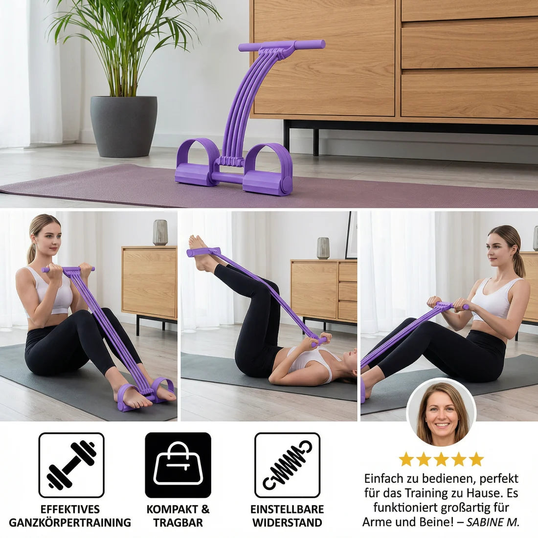 FlexiBurn™ – Das multifunktionale Widerstandsband mit Fußstützen