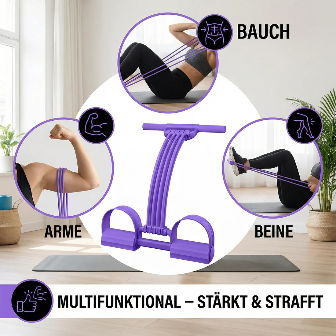 FlexiBurn™ – Das multifunktionale Widerstandsband mit Fußstützen