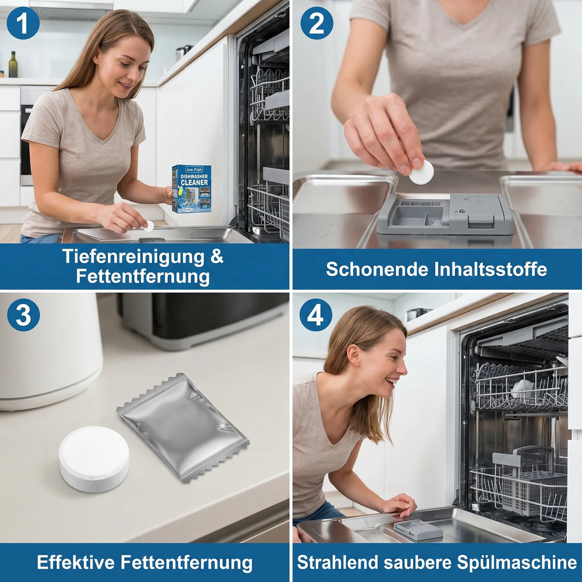 DishSparkle™ – Die tiefenreinigenden Tabs für eine wie neue Spülmaschine