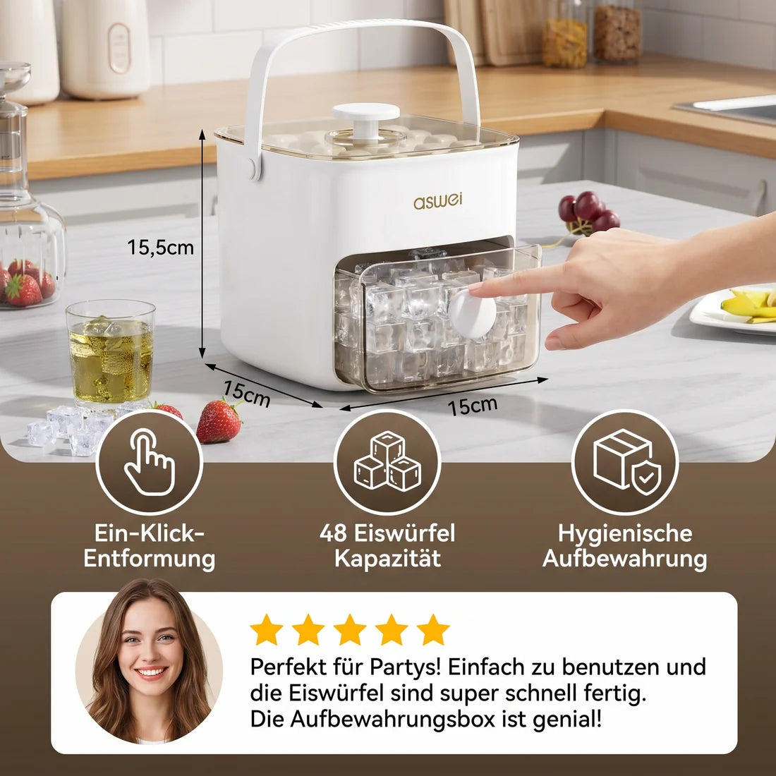 IcePress™ – Der 2-in-1 Eiswürfel-Maker mit Vorratsbox