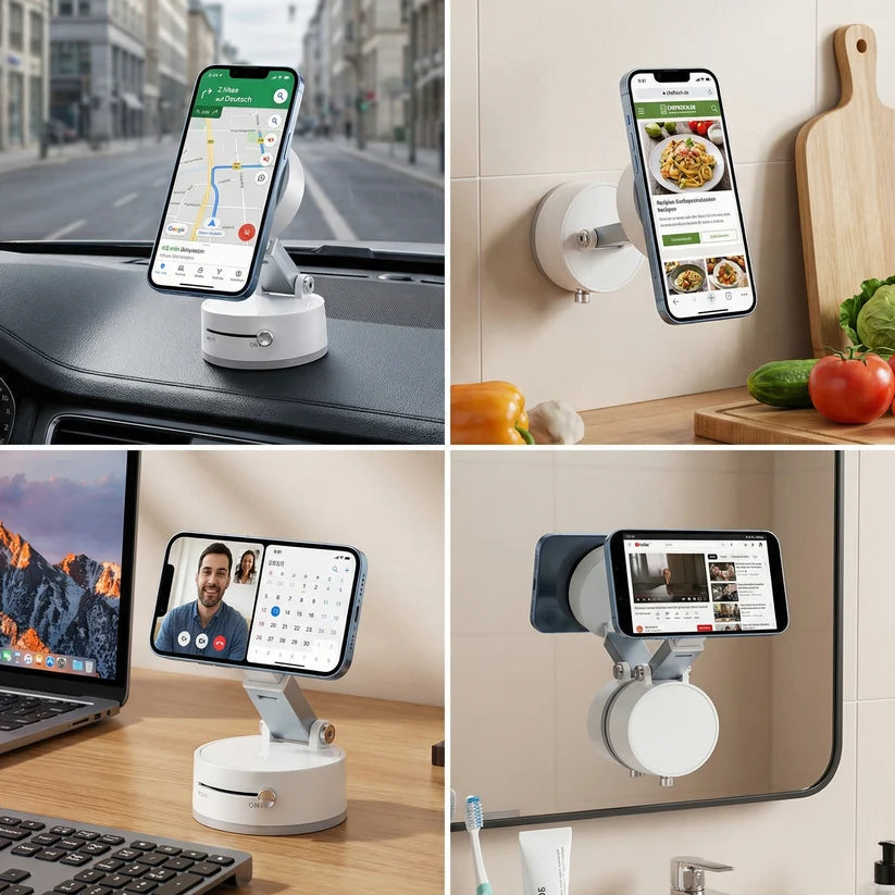 MagHold™ – Der magnetische Vakuum-Handyhalter für perfekten Halt