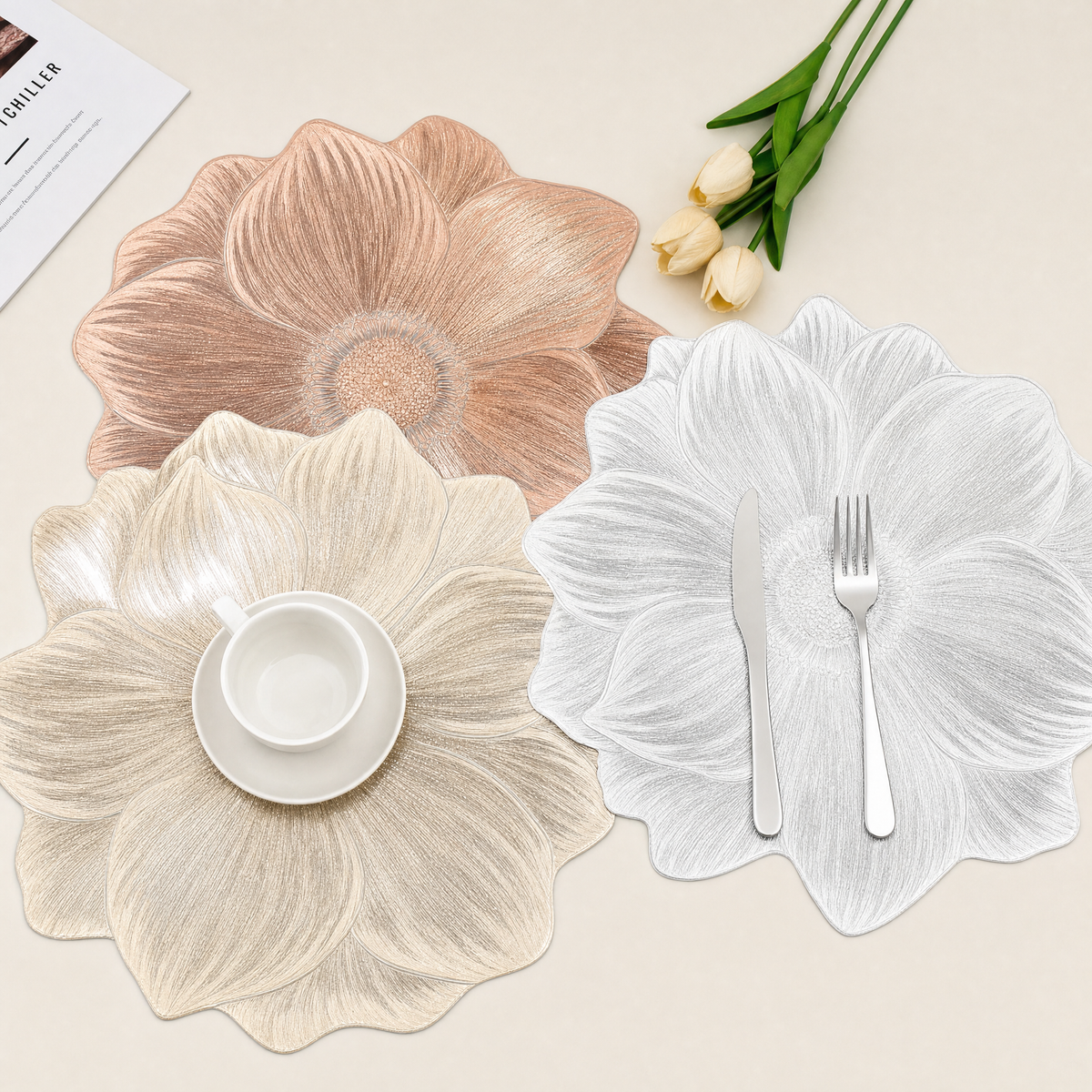 FloraMat™ – Das kreative Blumen-Platzset für stilvollen Tischschutz