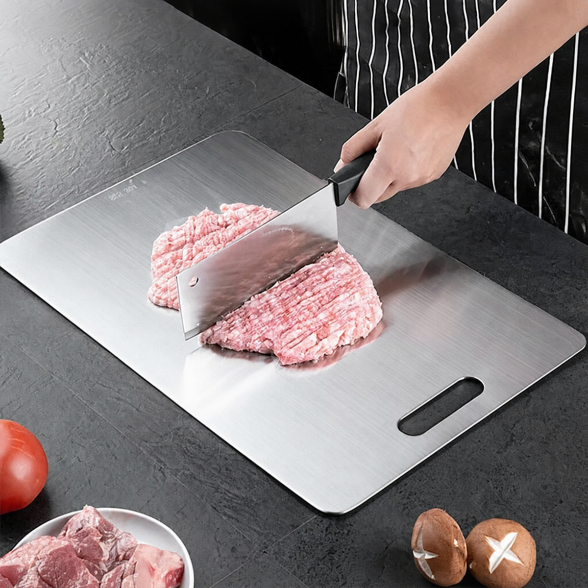SteelSlice™ – Das hygienische Edelstahl-Schneidebrett ohne Mikroplastik