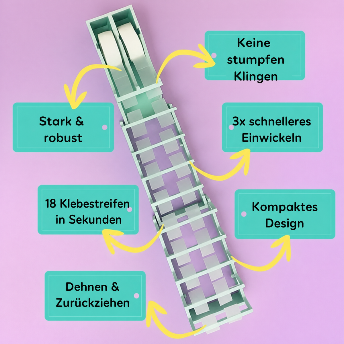 TapeFast™ – Der klingenfreie Multistreifen-Klebebandabroller