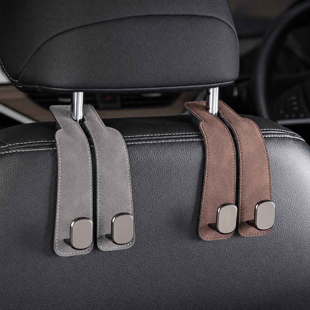 SeatHook Pro™ – Der Autositz-Doppelhaken im Kunstleder-Look
