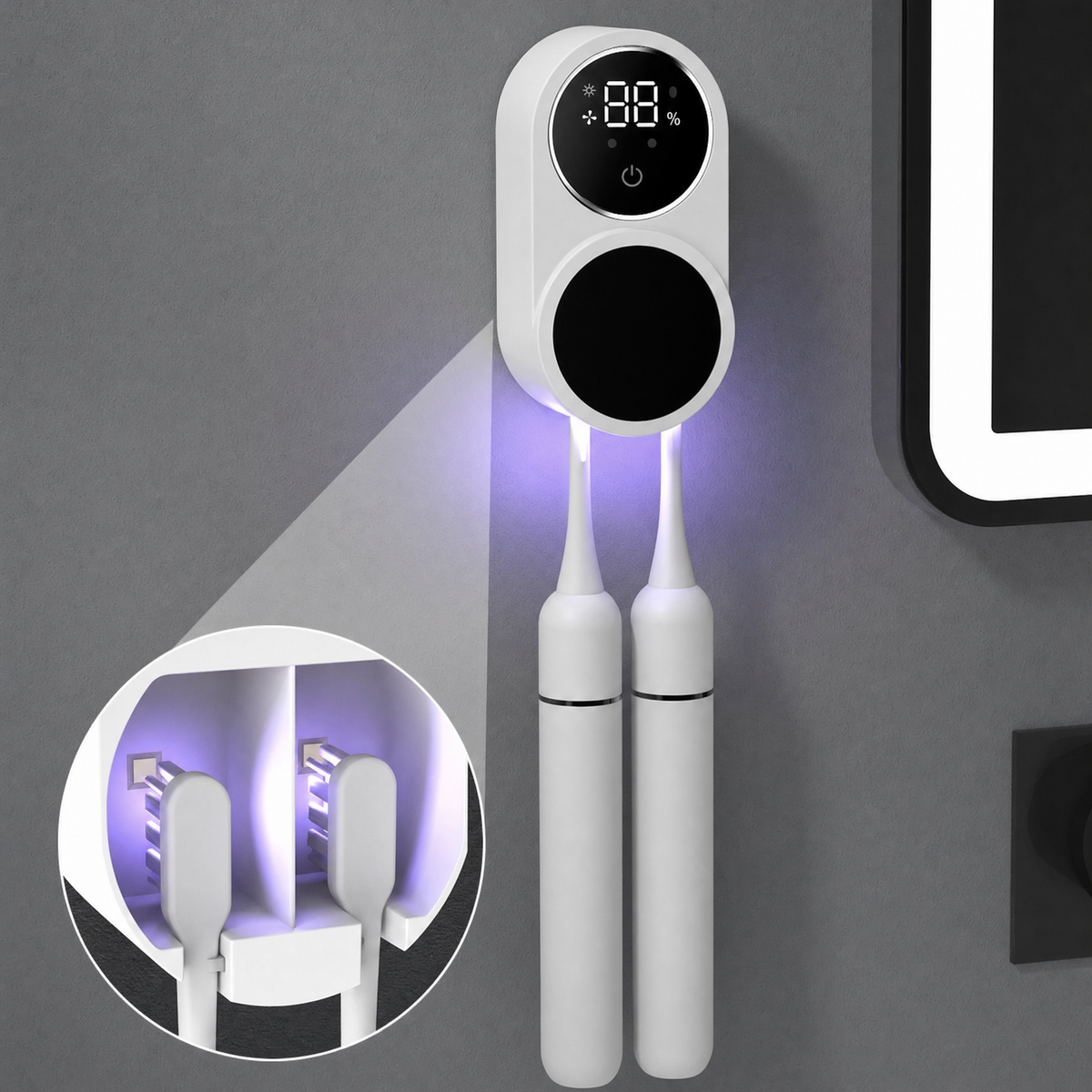PureGuard™ – Der UV-C Zahnbürstenreiniger mit Lufttrocknung