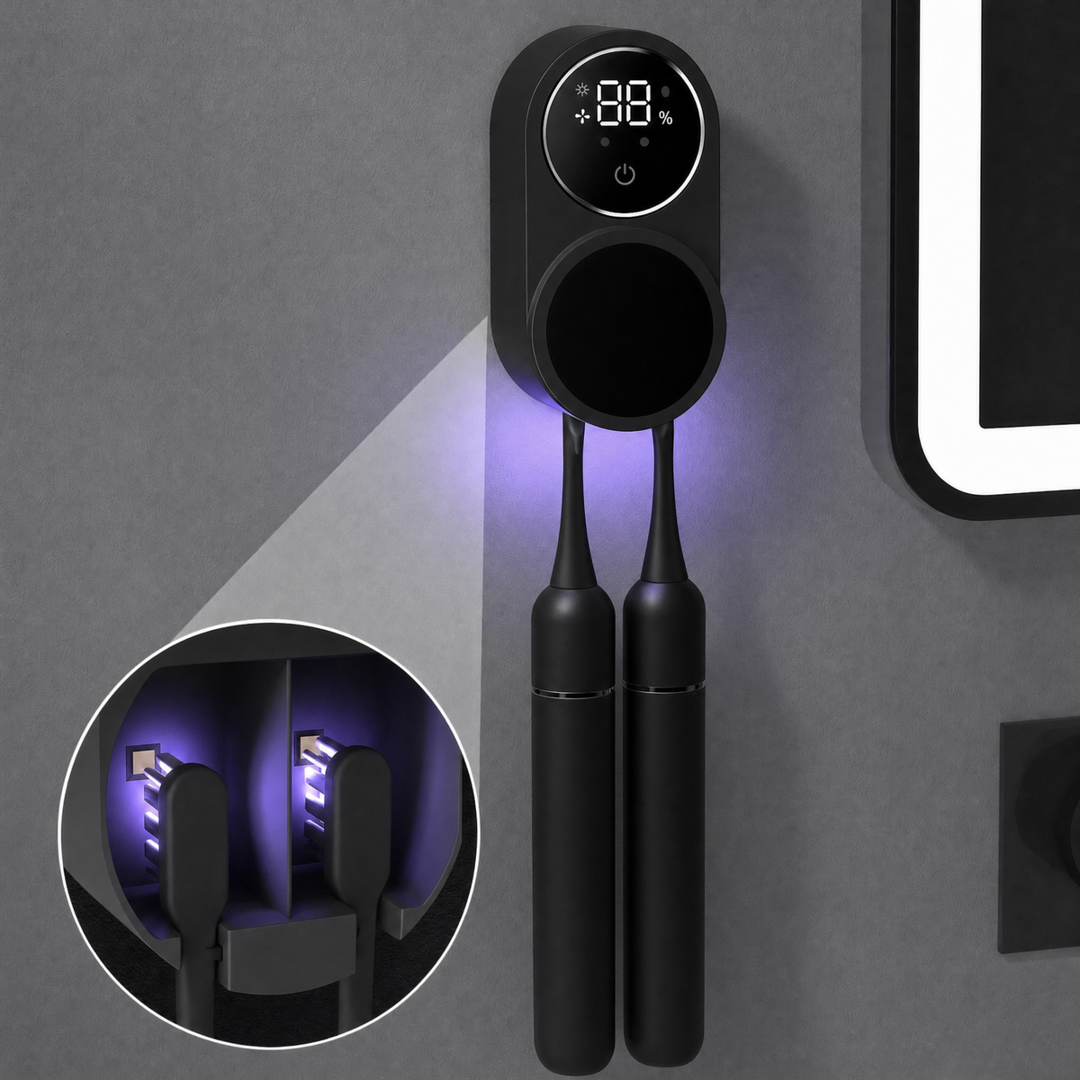 PureGuard™ – Der UV-C Zahnbürstenreiniger mit Lufttrocknung