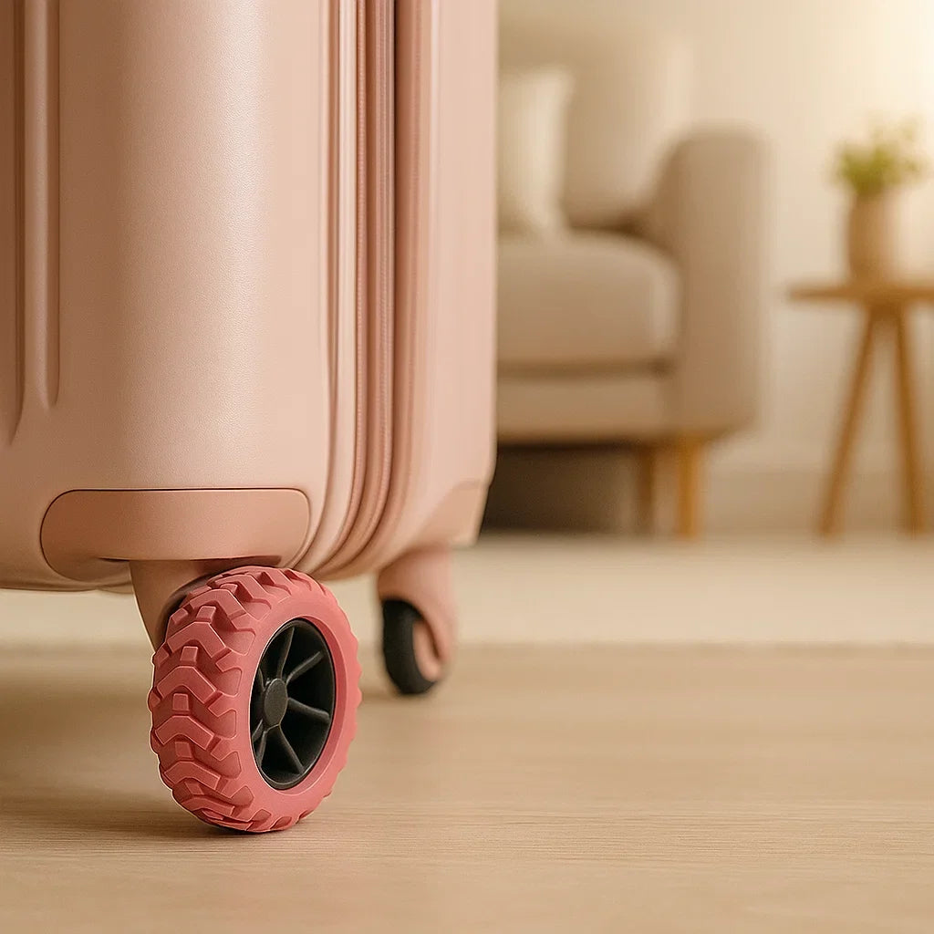 LuggageGrip™ – Der leise Silikon-Schutz für deine Kofferrollen