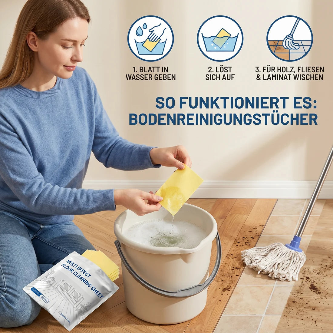 Magic Wipe™ – Die feuchten Mehrzweck-Bodenreinigungstücher